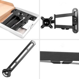 "Duronic Tvb1130 Full Range Tv Bracket, Swivel And Tilt Wall Mount With Vesa 600X400 For Flat Screen Television 13-50""" - thumbnail 5