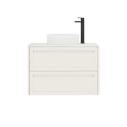 Royal Bathrooms Royal Bathroom Elmore 800mm Classic White Wall Mounted Countertop Bathroom Vanity Unit 2 Drawer With Round Basin - thumbnail 7
