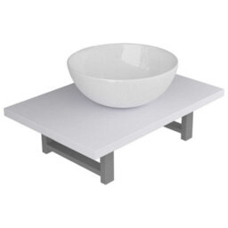 Berkfield Two Piece Bathroom Furniture Set Ceramic White - thumbnail 2