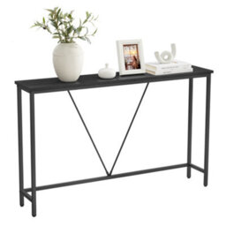 LEDREM Console Table For Hallway, Slim Sofa Table For Living Room, Hallway Table, Easy Assembly, Charcoal Grey And Ink Black - thumbnail 2