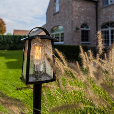 CGC Lighting Cgc Kelsey Black Post Lantern With Water Glass Diffuser - image 1