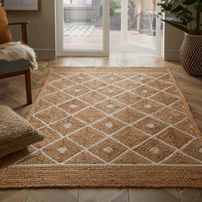 Naturelle Prestbury 120X170Cm Natural Diamond Handbraided Rug - image 1