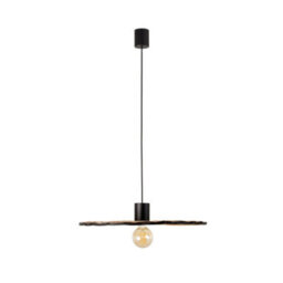 Luminosa Lighting Luminosa Costas Matt Black, Rattan Pendant Lamp Diameter 600