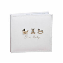 "Juliana Bambino Linen Fabric Photo Album Holds 50 6X4"" Prints - Our Baby" - thumbnail 2