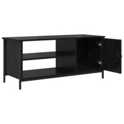 Berkfield Tv Cabinet Black Oak 100 X 40 X 45 Cm Engineered Wood - thumbnail 5