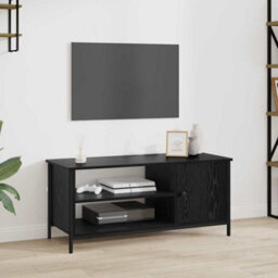 Berkfield Tv Cabinet Black Oak 100 X 40 X 45 Cm Engineered Wood - thumbnail 1