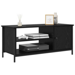 Berkfield Tv Cabinet Black Oak 100 X 40 X 45 Cm Engineered Wood - thumbnail 3