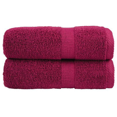 Berkfield Premium Guest Towels Solund 2Pcs Bordeaux 30X50Cm 600Gsm - image 1