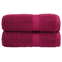 Berkfield Premium Guest Towels Solund 2Pcs Bordeaux 30X50Cm 600Gsm - thumbnail 1