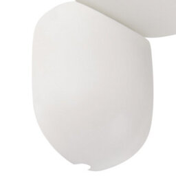 Beliani 2-Pack White Resin Opaque Glass Globe Wall Lamps - Vintage Style, Matt Finish, Compact (W12 X D13 X H19Cm) - thumbnail 7