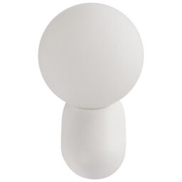 Beliani 2-Pack White Resin Opaque Glass Globe Wall Lamps - Vintage Style, Matt Finish, Compact (W12 X D13 X H19Cm) - thumbnail 4