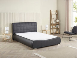 Luxurious Curved 4Ft6 Double Dorado Faux Leather Bed - thumbnail 2
