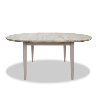 Statement Furniture Florence Round Oval Extendable Kitchen Dining Table In Truffle - image 1