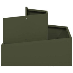 Berkfield Modern Garden Planter Olive Green 60 X 60 X 50 Cm Steel
