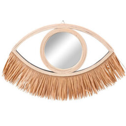Urbn-Living Black - Large Decorative Eye Shaped Mirror - thumbnail 4