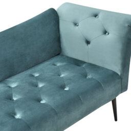 Beliani Chaise Longue Nantilly Velvet Teal - thumbnail 7