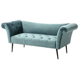 Beliani Chaise Longue Nantilly Velvet Teal - thumbnail 4