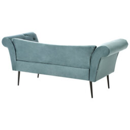 Beliani Chaise Longue Nantilly Velvet Teal - thumbnail 5