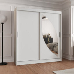 Arte White Sliding Wardrobe 180Cm - Bright, Spacious Organisation Solution - thumbnail 1