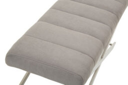 Buttercup Farm Gilden Bench With Cross Base - Metal/wood/textile - L44 X W120 X H45 Cm - Silver/grey - thumbnail 6