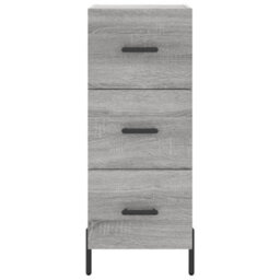 Berkfield Highboard Grey Sonoma 34.5X34X180 Cm Engineered Wood - thumbnail 6