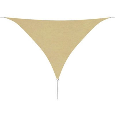 Berkfield Sunshade Sail Oxford Fabric Triangular 5X5X5 M Beige - image 1