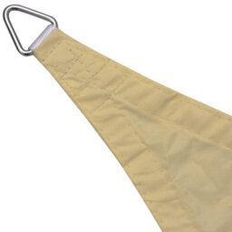 Berkfield Sunshade Sail Oxford Fabric Triangular 5X5X5 M Beige - thumbnail 3