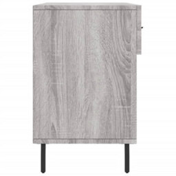 Berkfield Industrial Shoe Bench Grey Sonoma 102X35X55 Cm Engineered Wood - thumbnail 7