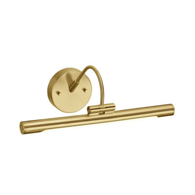 Elegant Single Adjustable Led Picture Light In Brushed Brass Finish