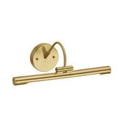 Elegant Single Adjustable Led Picture Light In Brushed Brass Finish