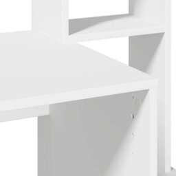 Berkfield Desk With Shelves White 100X45X140 Cm Engineered Wood - thumbnail 7