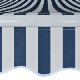 Berkfield Folding Awning Manual-Operated 500 Cm Blue And White - thumbnail 4