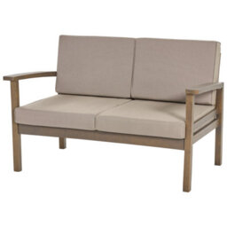 Beliani Garden Lounge Set With Table 4 Seater Manila Certified Acacia Wood Dark Brown - thumbnail 6