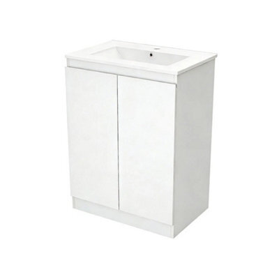 600mm Freestanding Vanity Unit High Gloss Basin Sink Bathroom - image 1