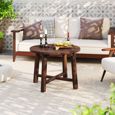 Gainoom Outdoor Side Table Patio End Table Small Round Coffee Table For Garden - image 1