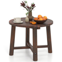 Gainoom Outdoor Side Table Patio End Table Small Round Coffee Table For Garden - thumbnail 9