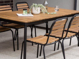Beliani Garden Dining Table Vallese 180 Cm 90 Cm Acacia Wood Brown - thumbnail 2