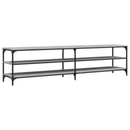 Berkfield Tv Cabinet Grey Sonoma 200X30X50 Cm Engineered Wood And Metal - thumbnail 2