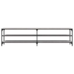 Berkfield Tv Cabinet Grey Sonoma 200X30X50 Cm Engineered Wood And Metal - thumbnail 5