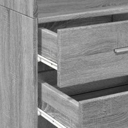 Berkfield Highboard Grey Sonoma 45X42.5X185 Cm Engineered Wood - thumbnail 7