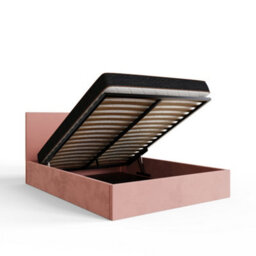 Gfw End Lift Ottoman Bed 150Cm Velvet Blush Pink King Size - thumbnail 9