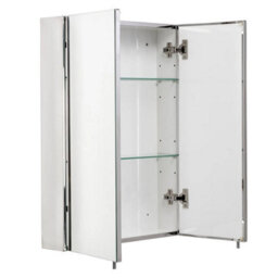 Bathroom Cabinet Stainless Steel Double Mirror Doors 67 X 50Cm - thumbnail 5