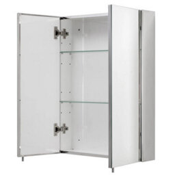Bathroom Cabinet Stainless Steel Double Mirror Doors 67 X 50Cm - thumbnail 6