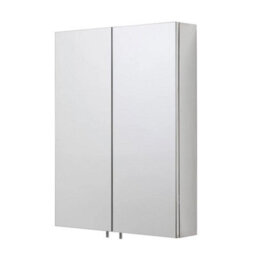 Bathroom Cabinet Stainless Steel Double Mirror Doors 67 X 50Cm