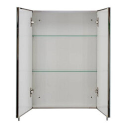 Bathroom Cabinet Stainless Steel Double Mirror Doors 67 X 50Cm - thumbnail 4