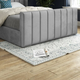 Maryland Straight Winged Upholstered Soft Velvet Designer Bed Frame - thumbnail 4