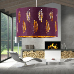 First Choice Lighting Fern - Burgundy Cut Out 30Cm Pendant Lightshade - thumbnail 3