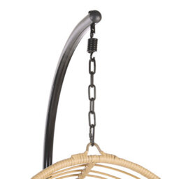 Beliani Hanging Chair With Stand Casoli Pe Rattan Natural - thumbnail 7
