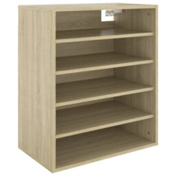 Berkfield Shoe Cabinet Sonoma Oak 60X35X70 Cm Engineered Wood - thumbnail 2