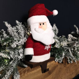 Samuel Alexander 28Cm Plush Christmas Santa Stocking Holder Decoration - thumbnail 1